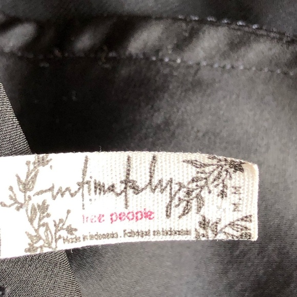 Free People Intimately Free Black Button-Down Tie Front Cami Top Medium - Picture 5 of 6